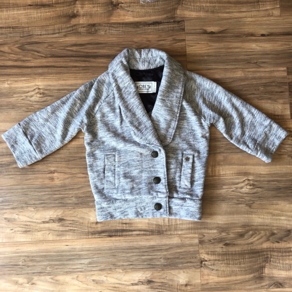 Obey Heather Gray Jacket S - Picture 2 of 11